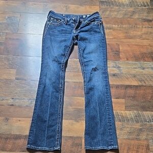 Miss ME Boot Leg Jeans with Contrasting Stitching